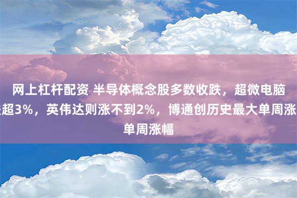 网上杠杆配资 半导体概念股多数收跌，超微电脑跌超3%，英伟达则涨不到2%，博通创历史最大单周涨幅