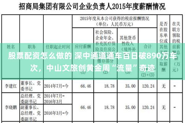 股票配资怎么做的 深中通道通车百日破890万车次，中山文旅创黄金周“流量”奇迹